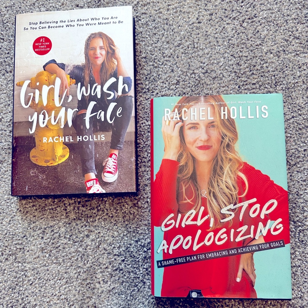 Girl Wash Your Face & Girl Stop Apologizing Rachel Hollis Book Bundle New